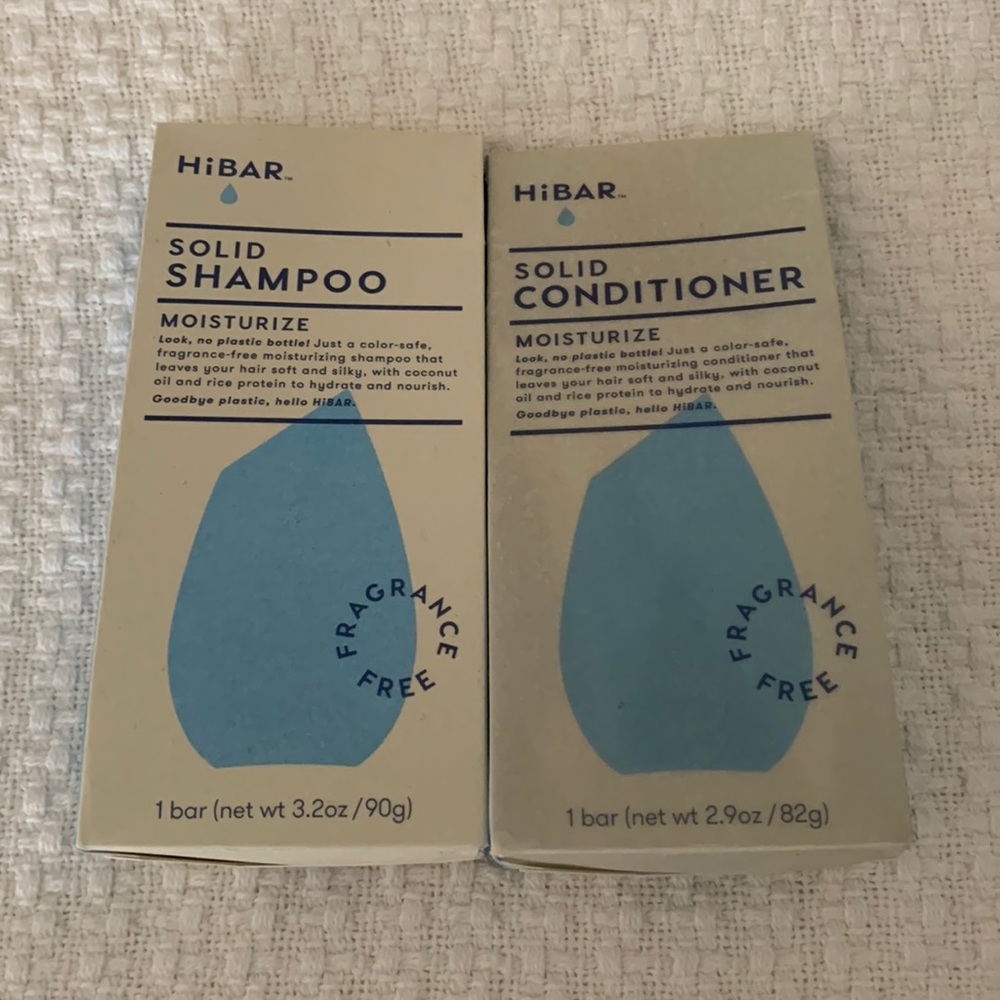 NWT HiBAR Solid Shampoo & Conditioner Moisturize Set